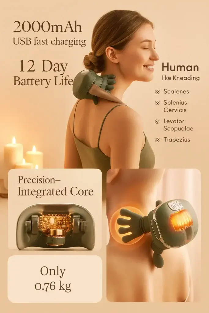 Avoa Life Human Touch Heated Neck & Shoulder Massager-poster